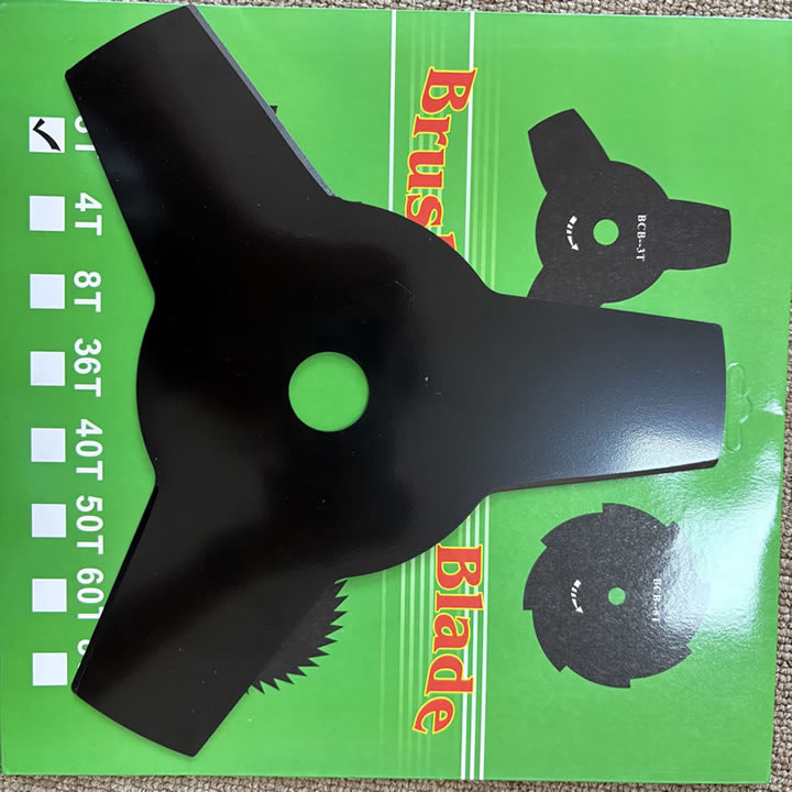 Black Edge Three-Tooth Heavy-Duty Lawn Mower Blade